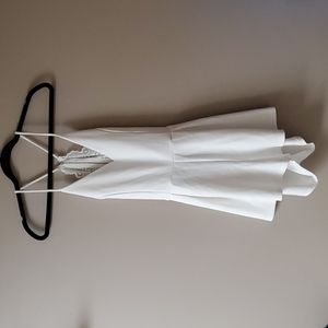 **Host Pick** White Lace Zip Up Romper